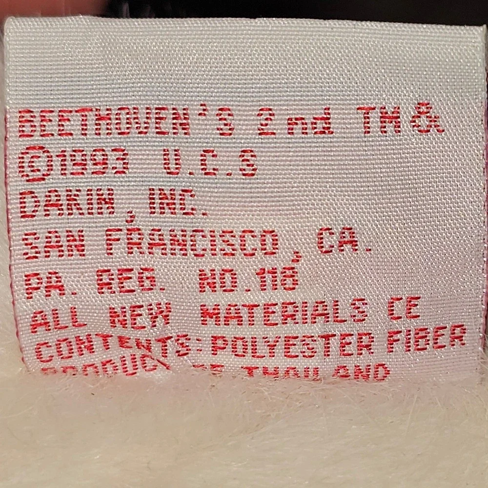 Vintage 1993 Dakin Beethovens 2nd Saint Bernard Plush Puppy Dog 11 inch Toy - Picture 2 of 10